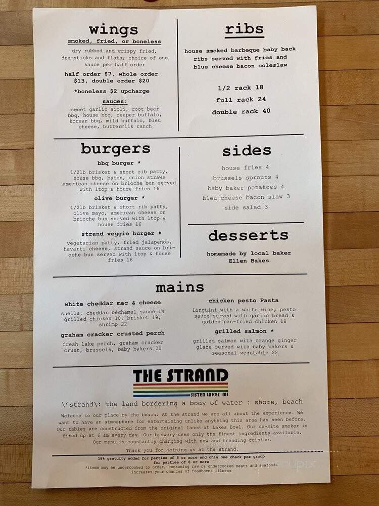 Menu page 1