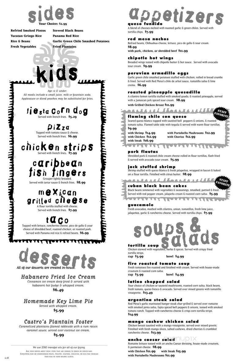 Menu page 1