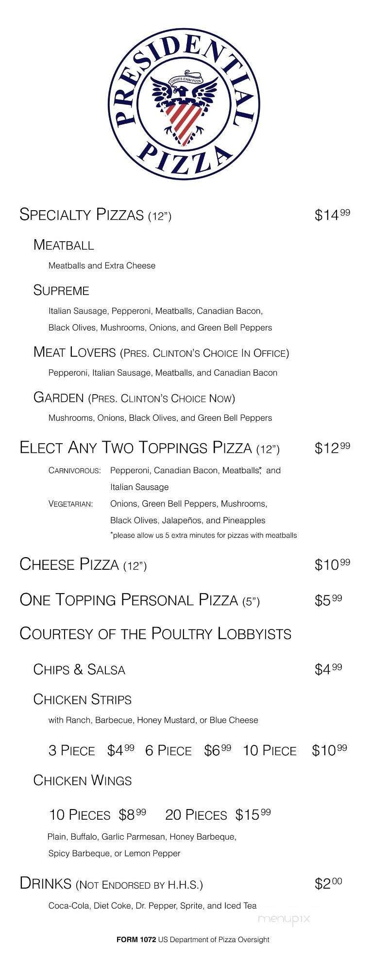 Menu page 1
