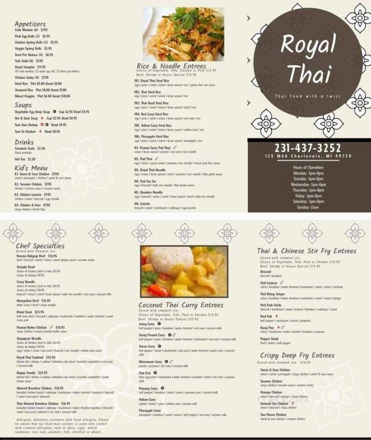 Menu page 1