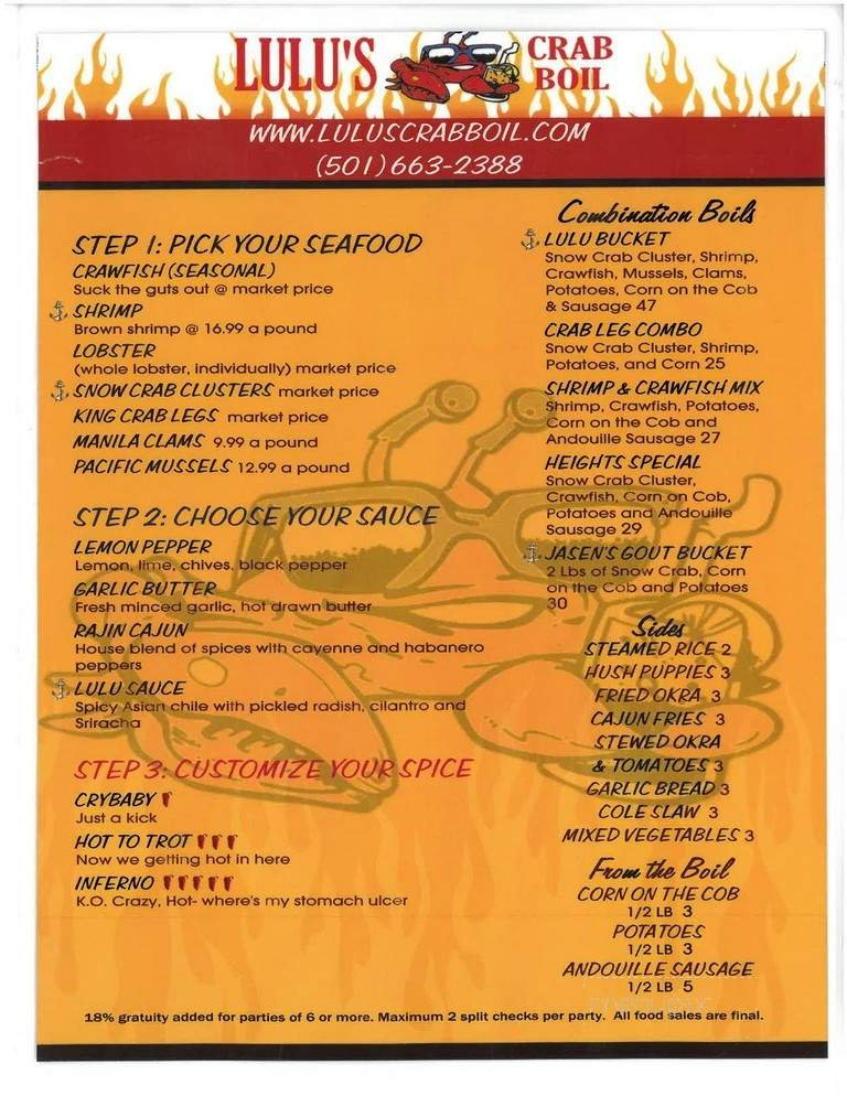Menu page 1