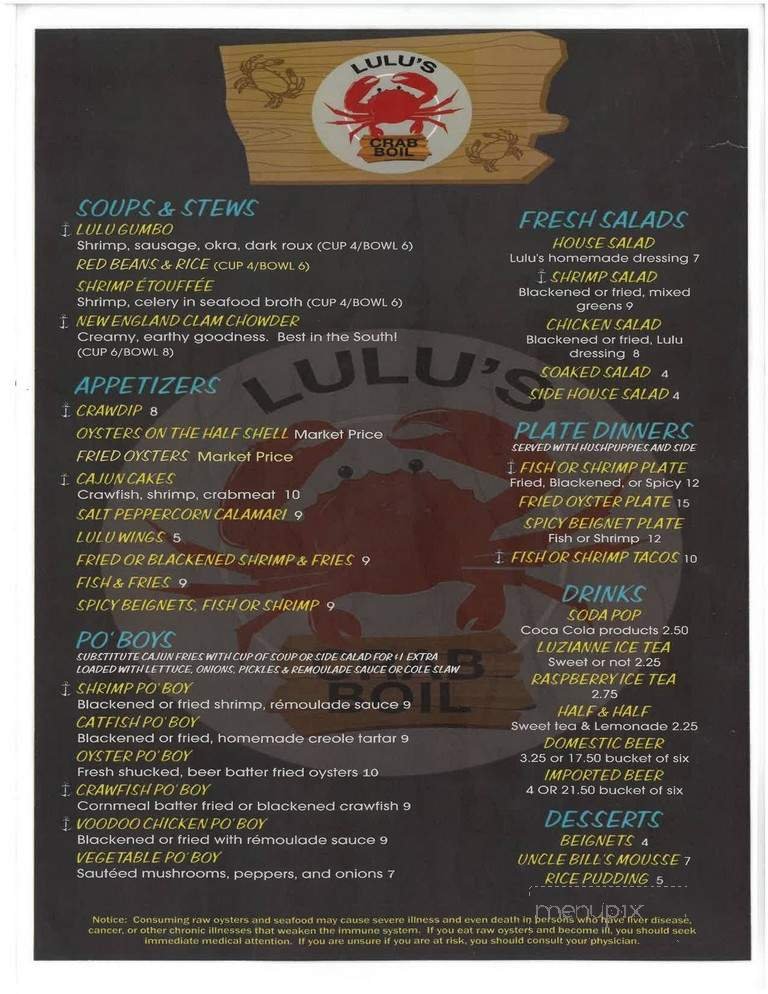 Menu page 2