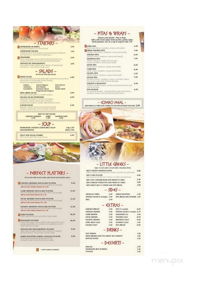 Menu page 1