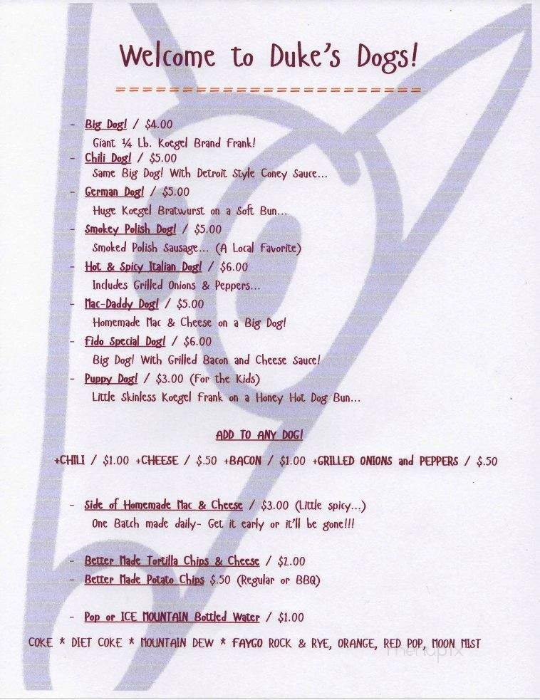 Menu page 1