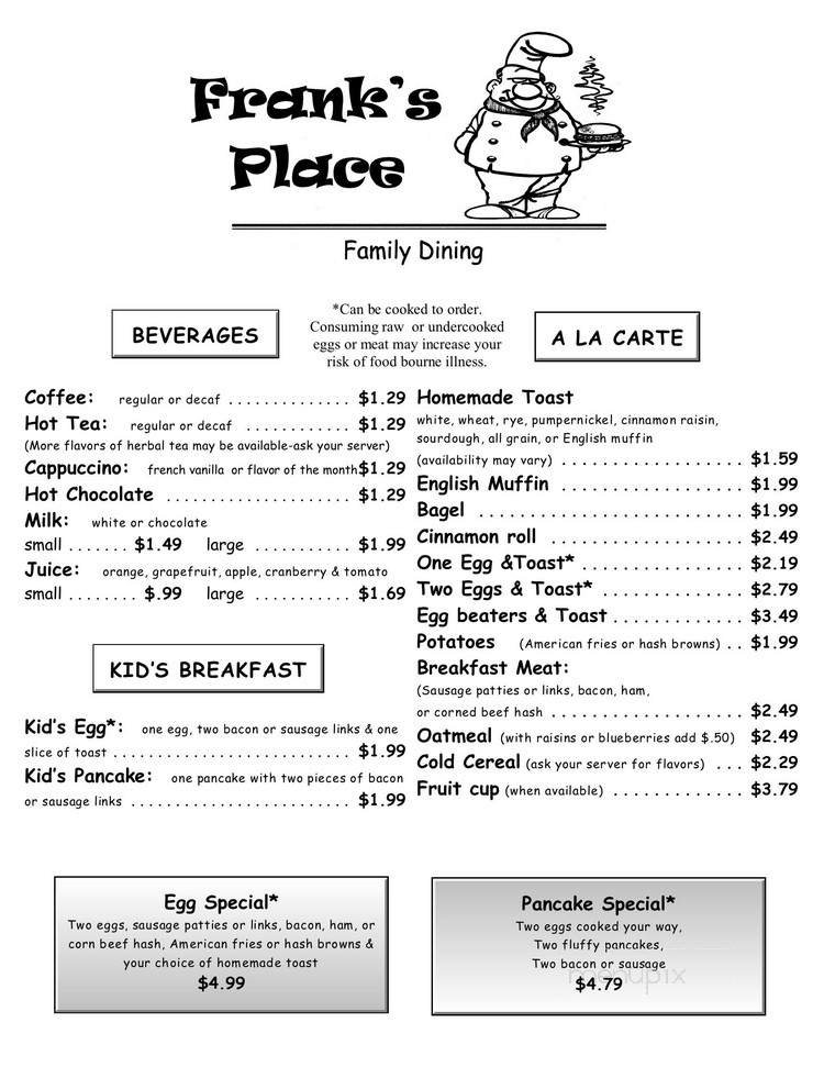 Menu page 1