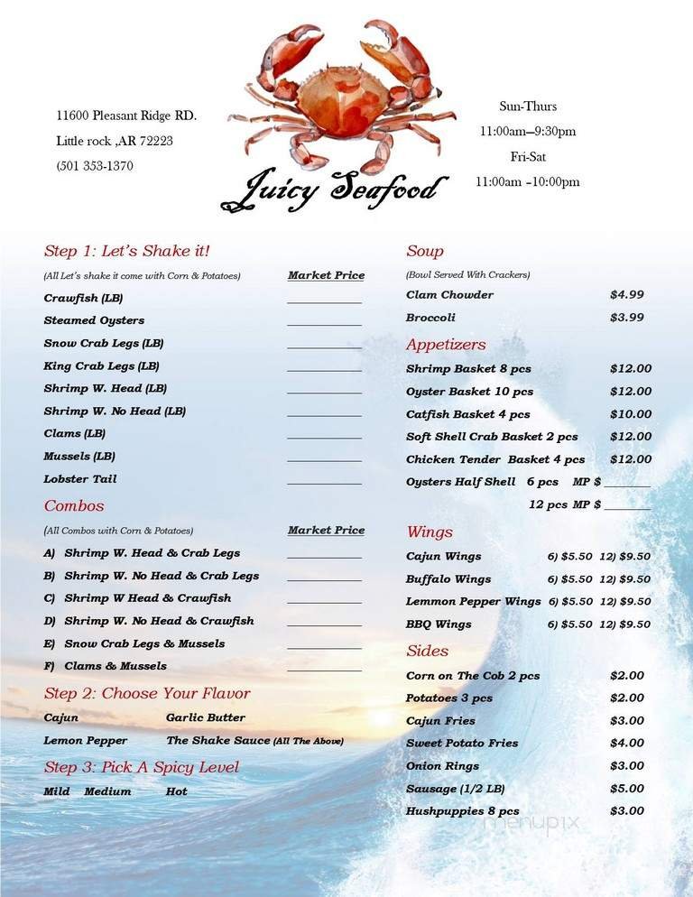 Menu page 1