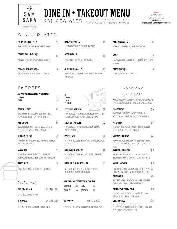Menu page 1