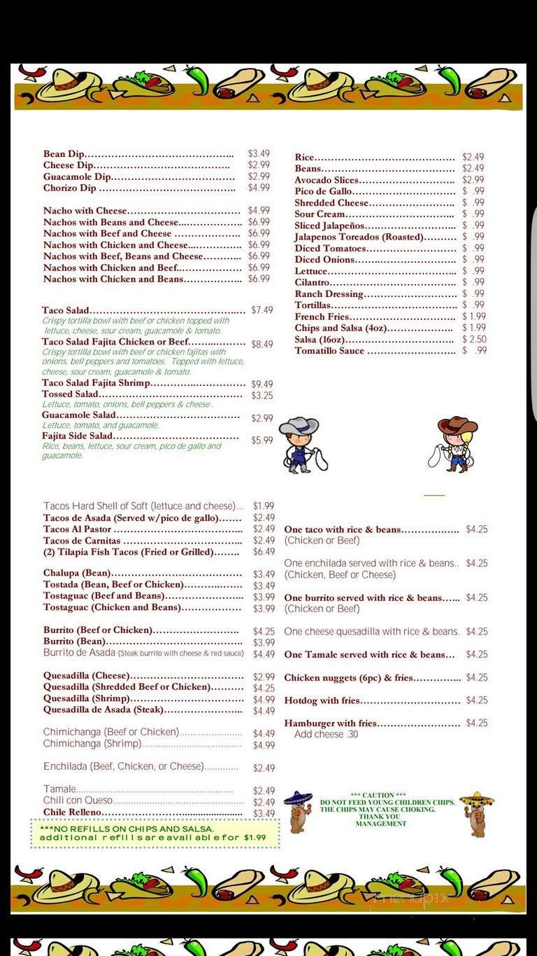 Menu page 1