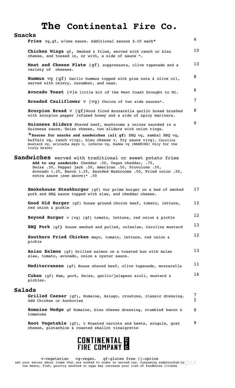 Menu page 1