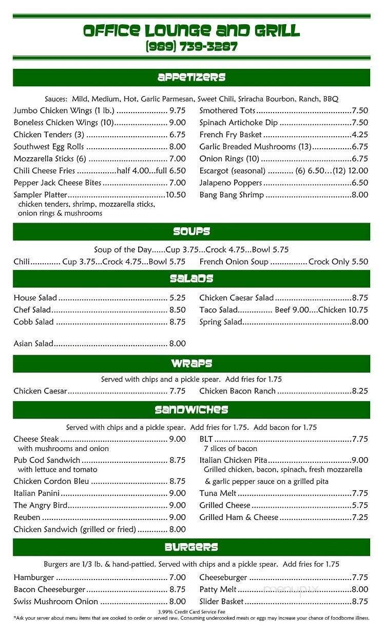 Menu page 1