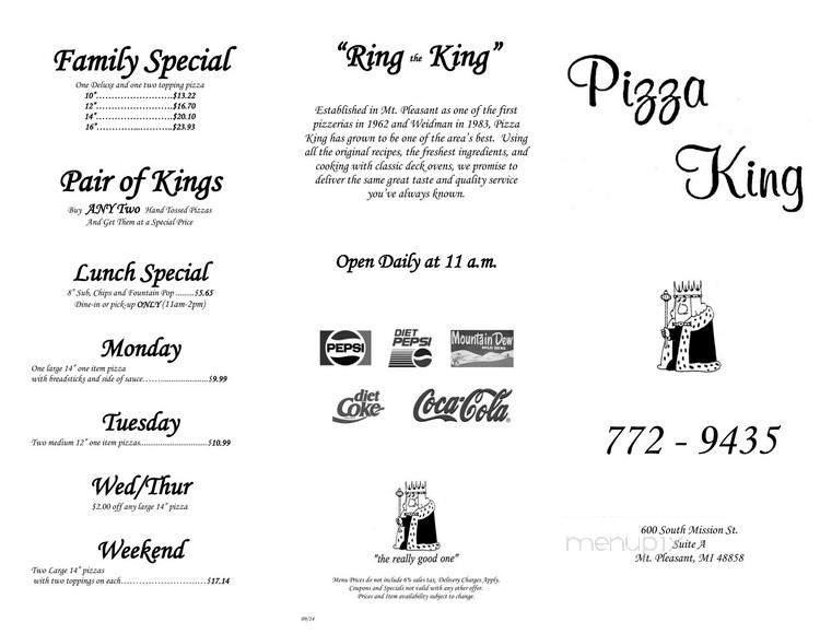 Menu page 1