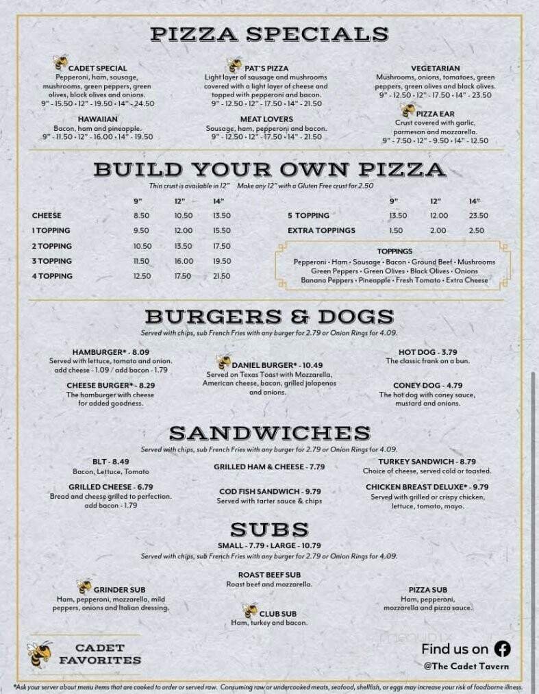 Menu page 1