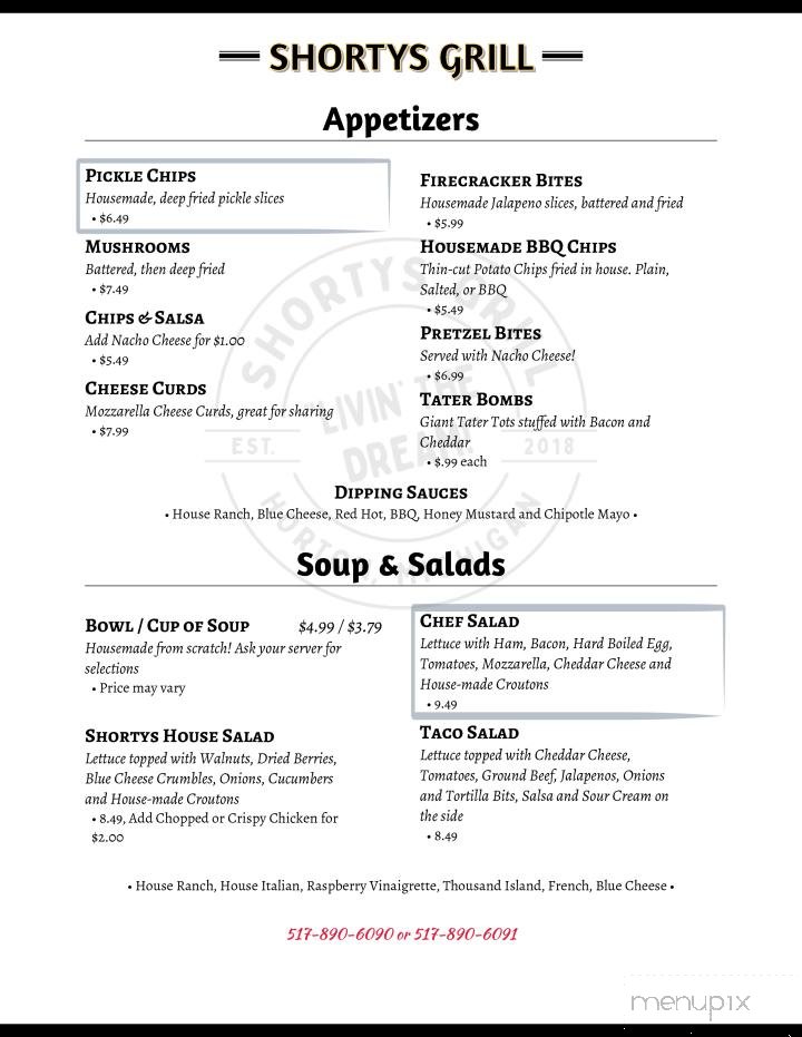 Menu page 1