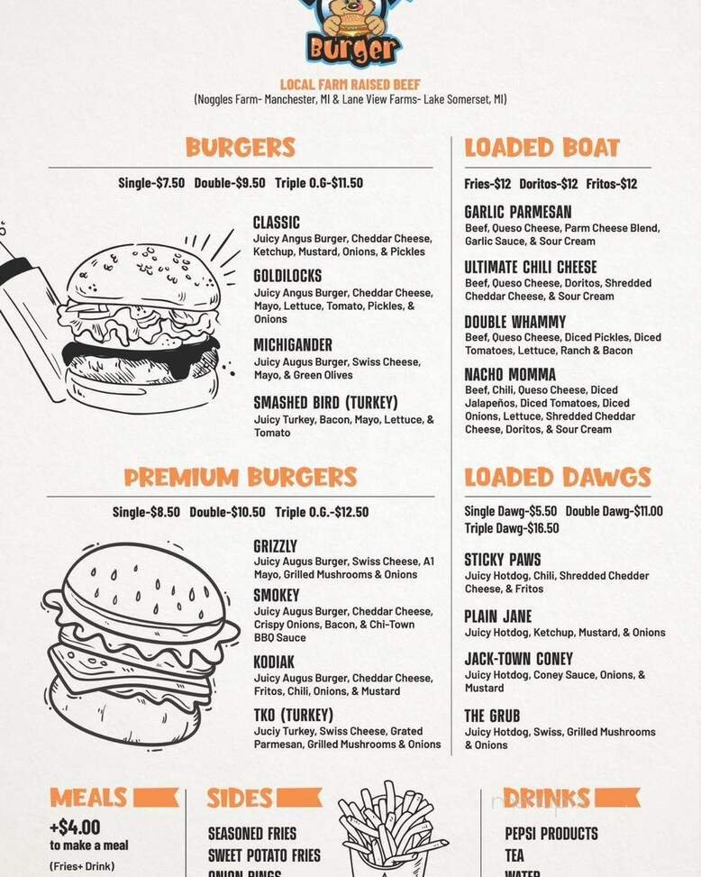 Menu page 1