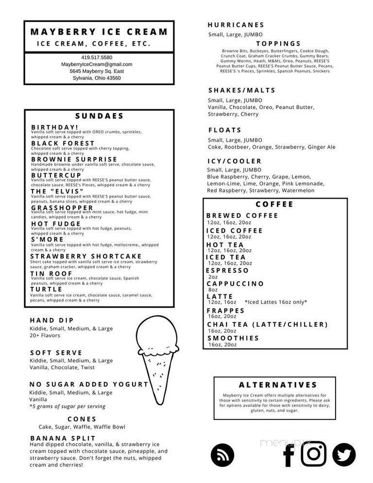 Menu page 1