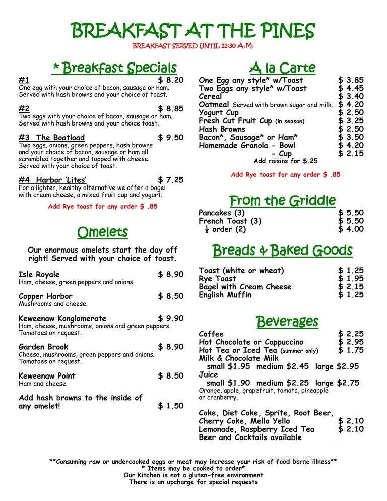 Menu page 1