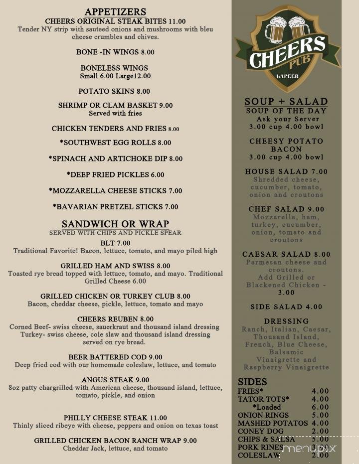 Menu page 1