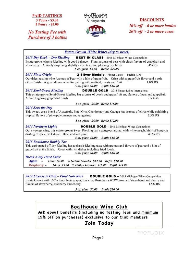 Menu page 1