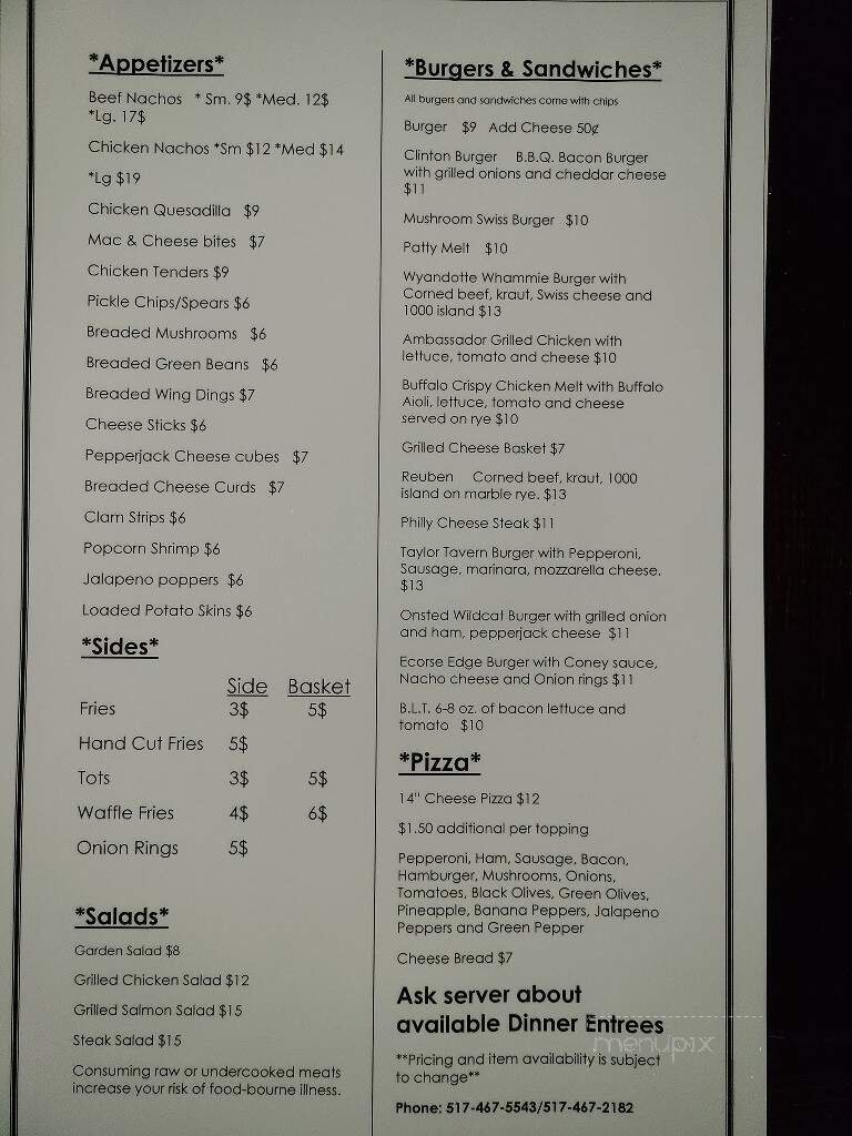Menu page 1