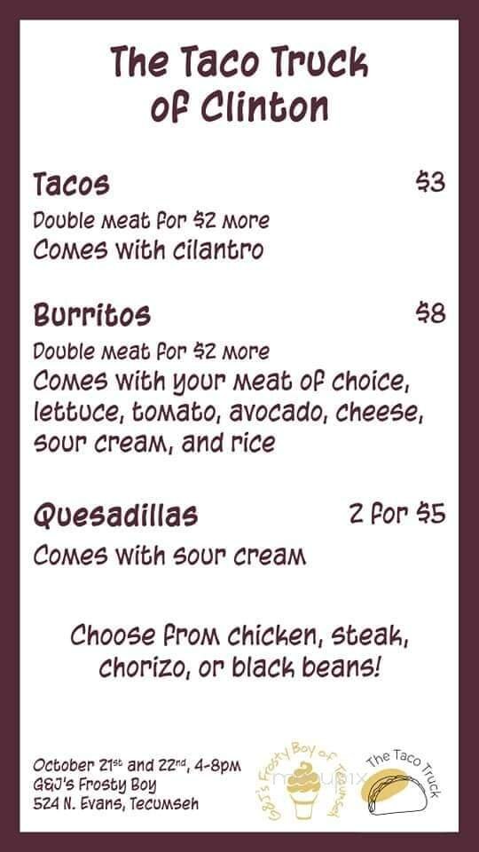 Menu page 1