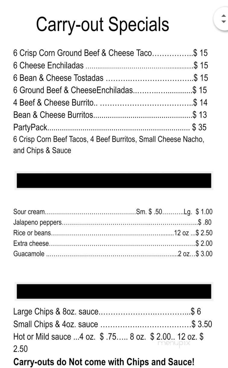 Menu page 1