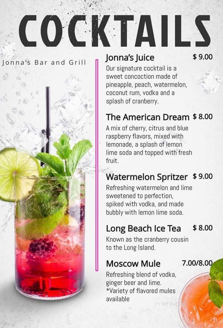 Menu page 1