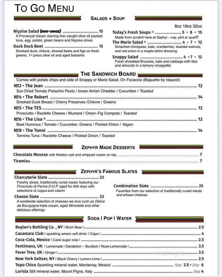 Menu page 1