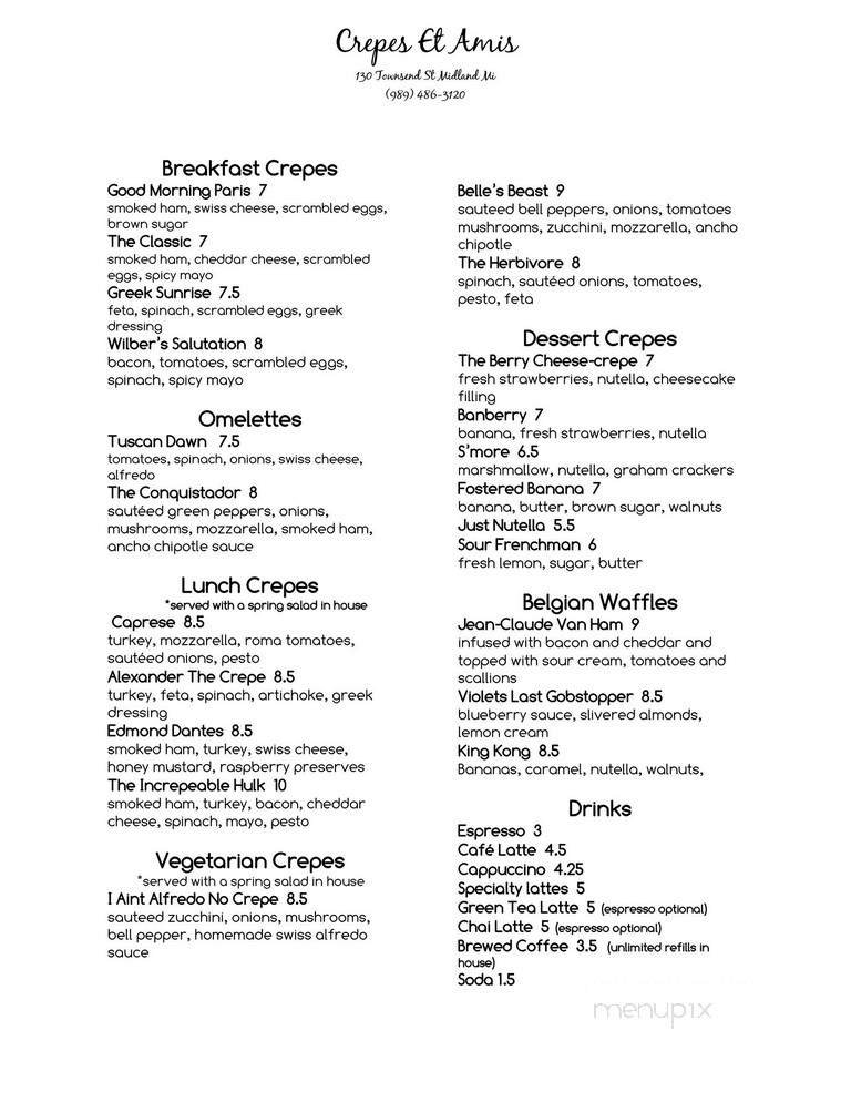 Menu page 1