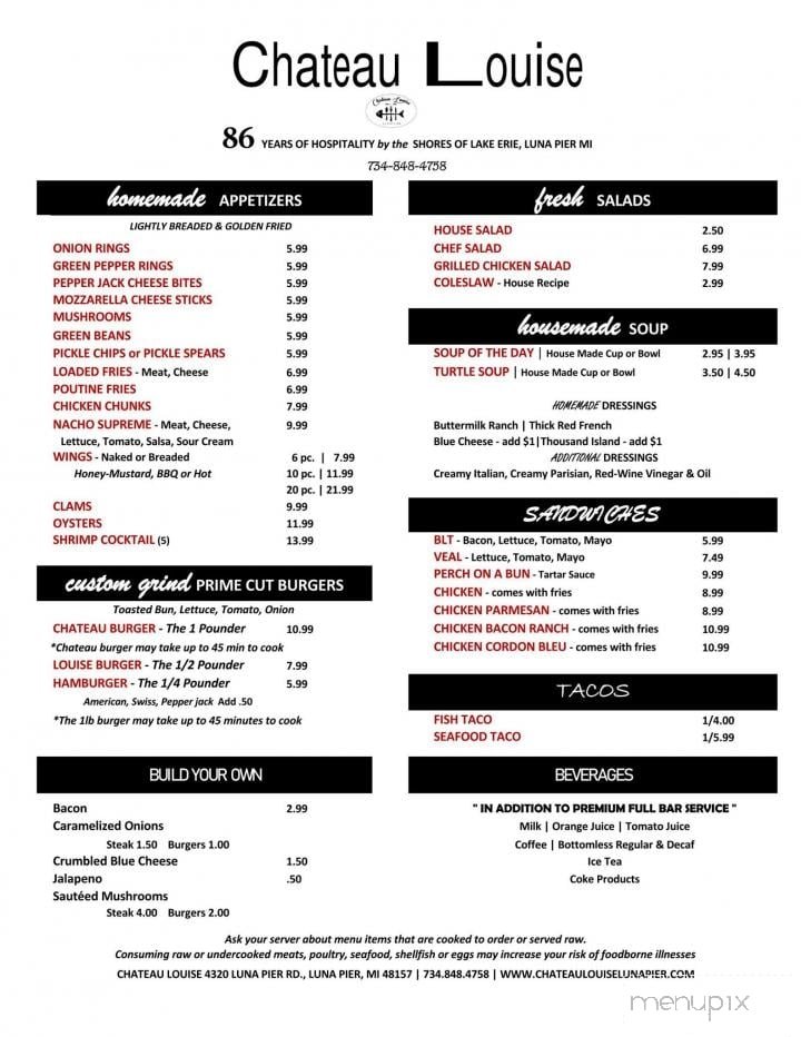 Menu page 1
