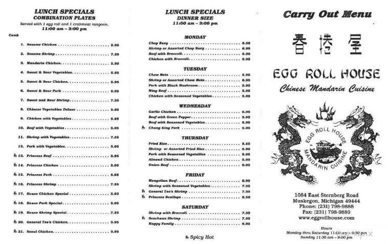 Menu page 1