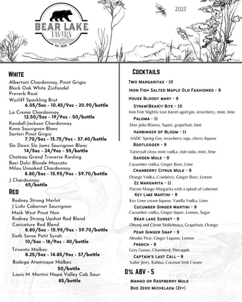 Menu page 1