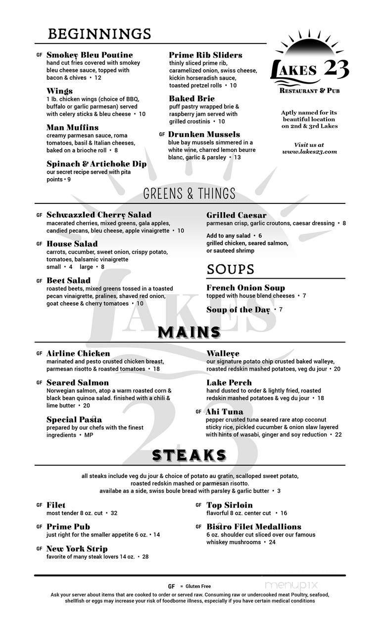 Menu page 1