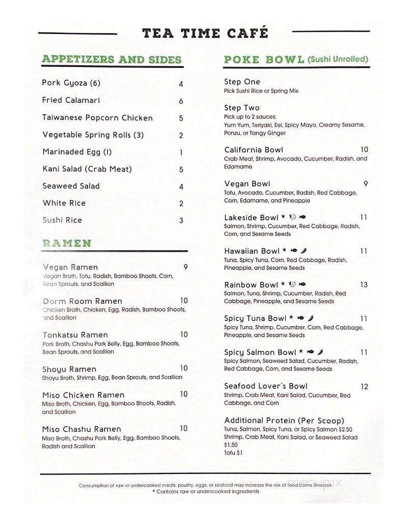 Menu page 1