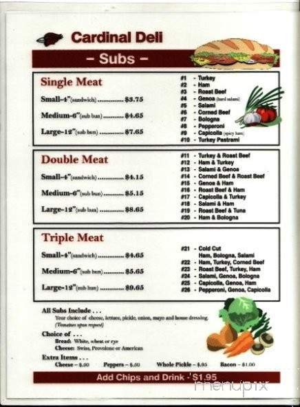 Menu page 1