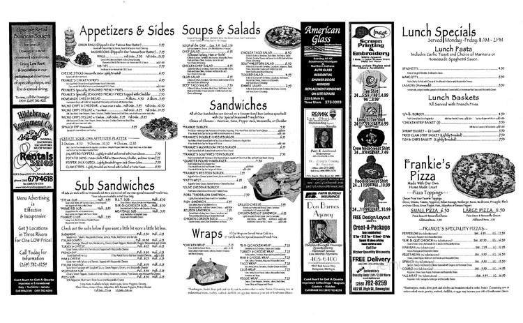 Menu page 1
