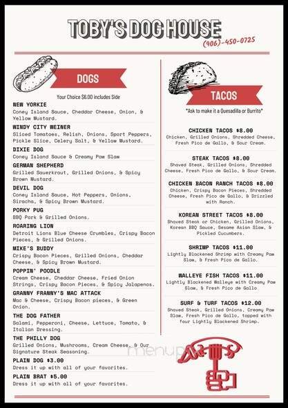 Menu page 1