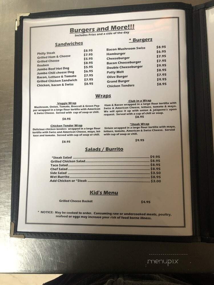 Menu page 1