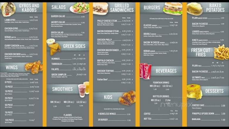 Menu page 1