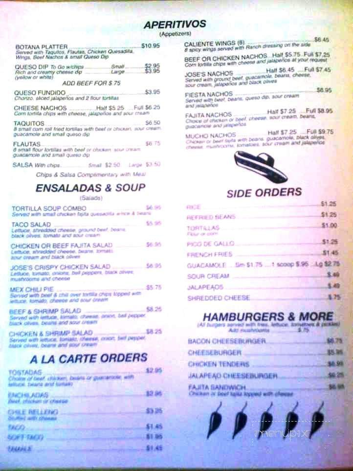 Menu page 1