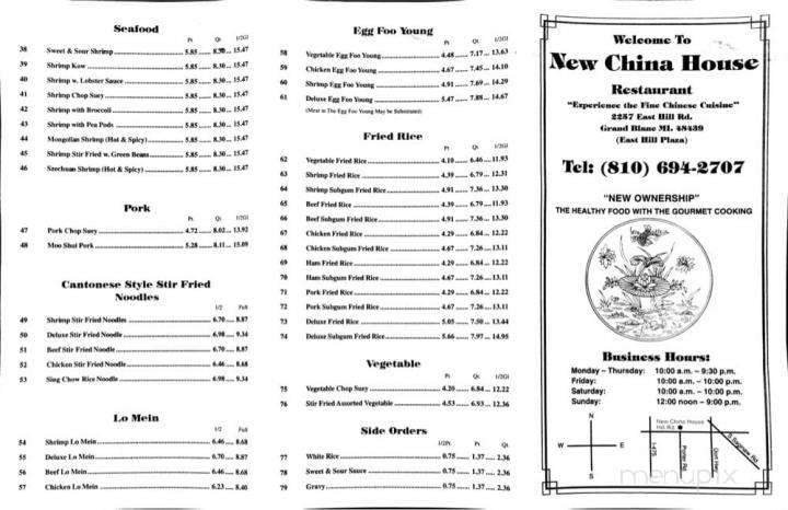 Menu page 1
