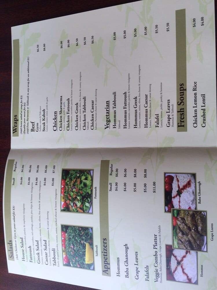 Menu page 1