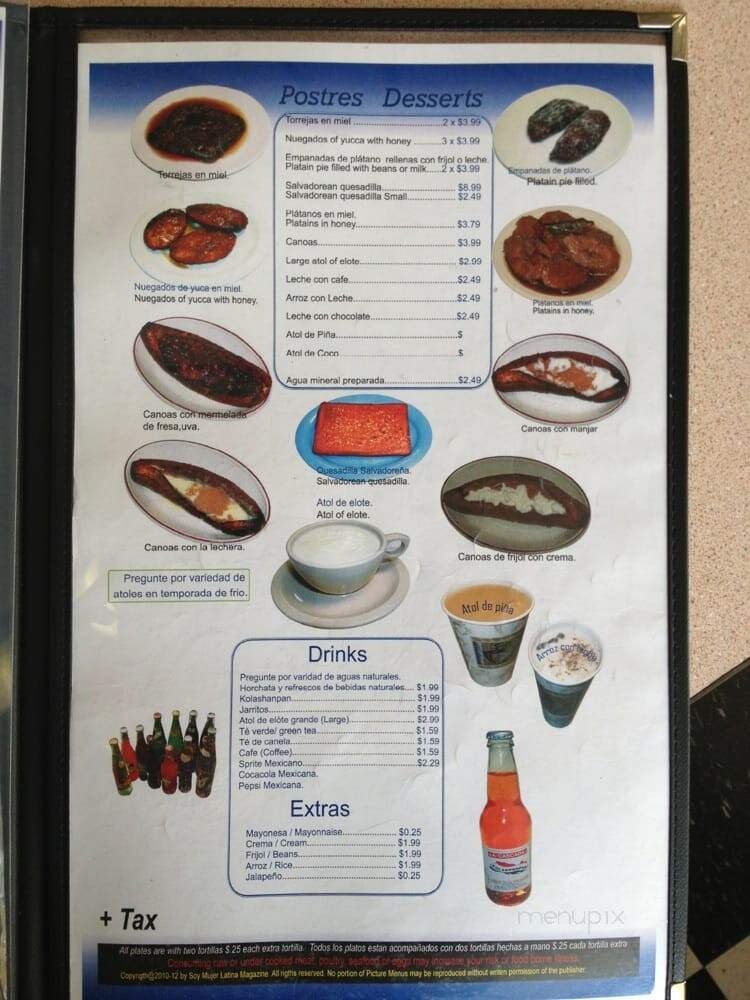 Menu page 1