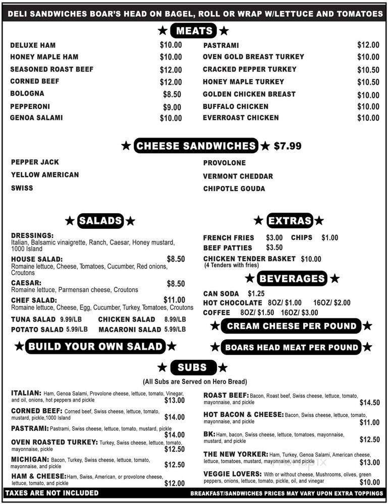 Menu page 1