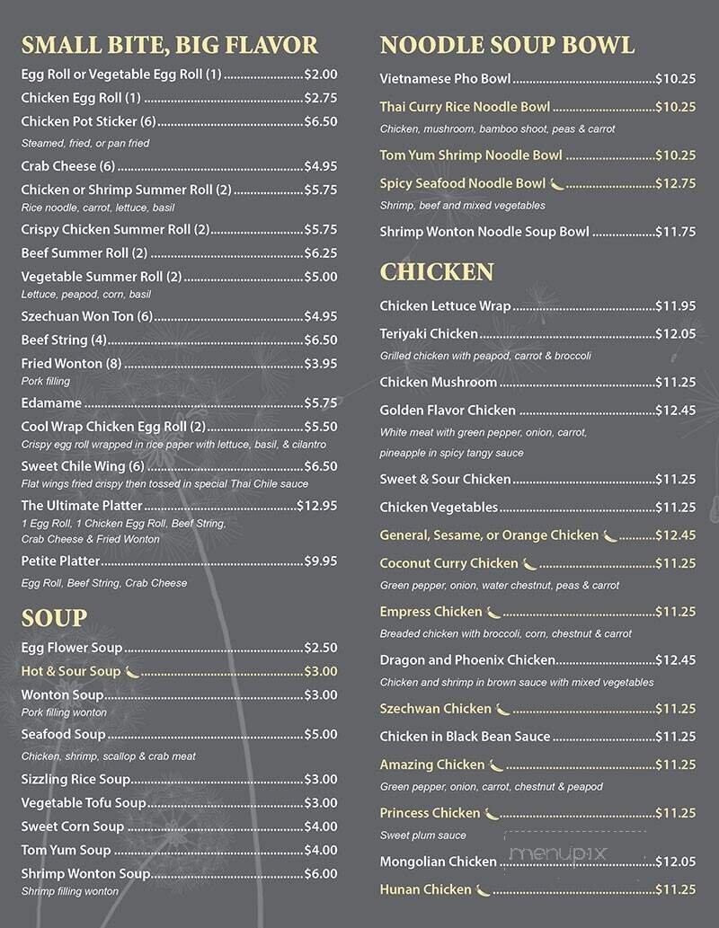 Menu page 1