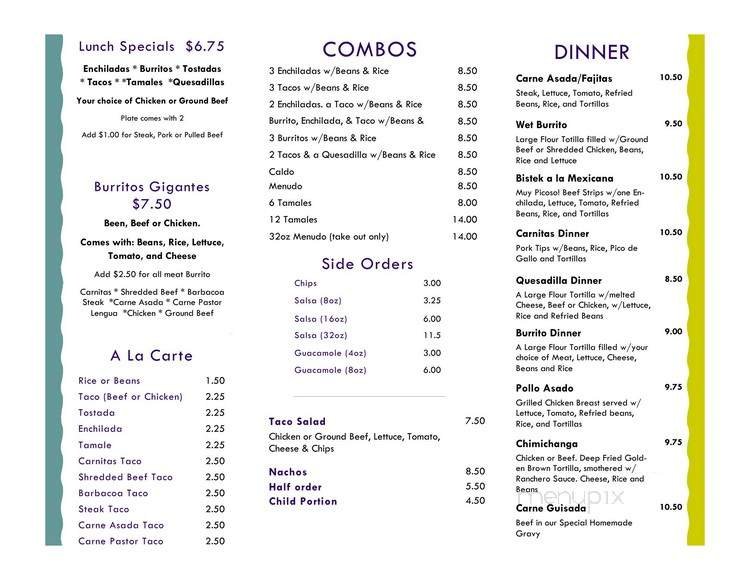 Menu page 2