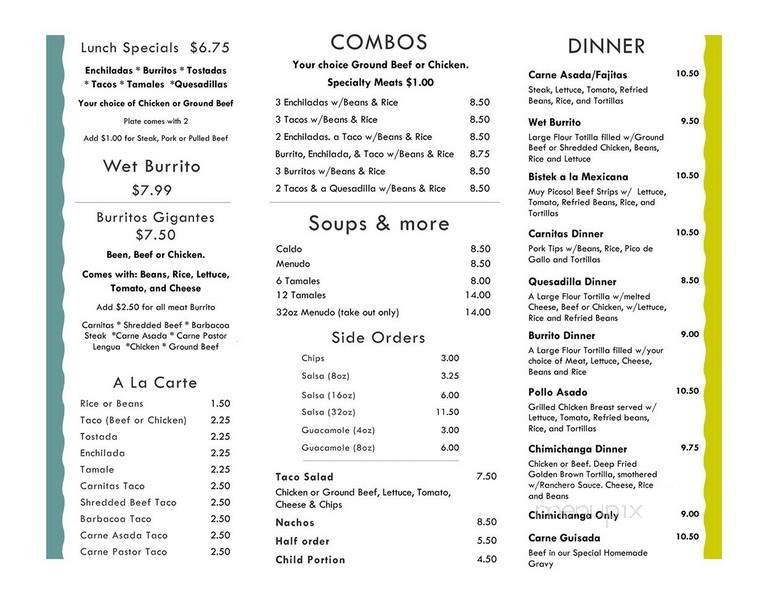 Menu page 2
