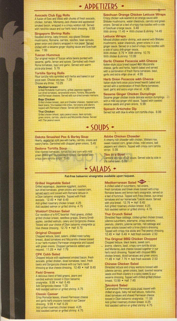 Menu page 1