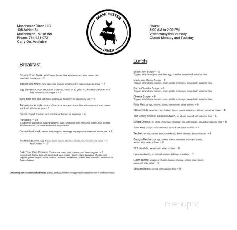 Menu page 1