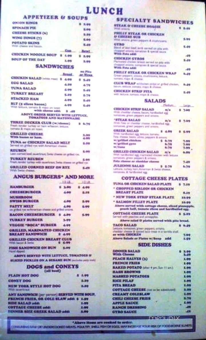 Menu page 1