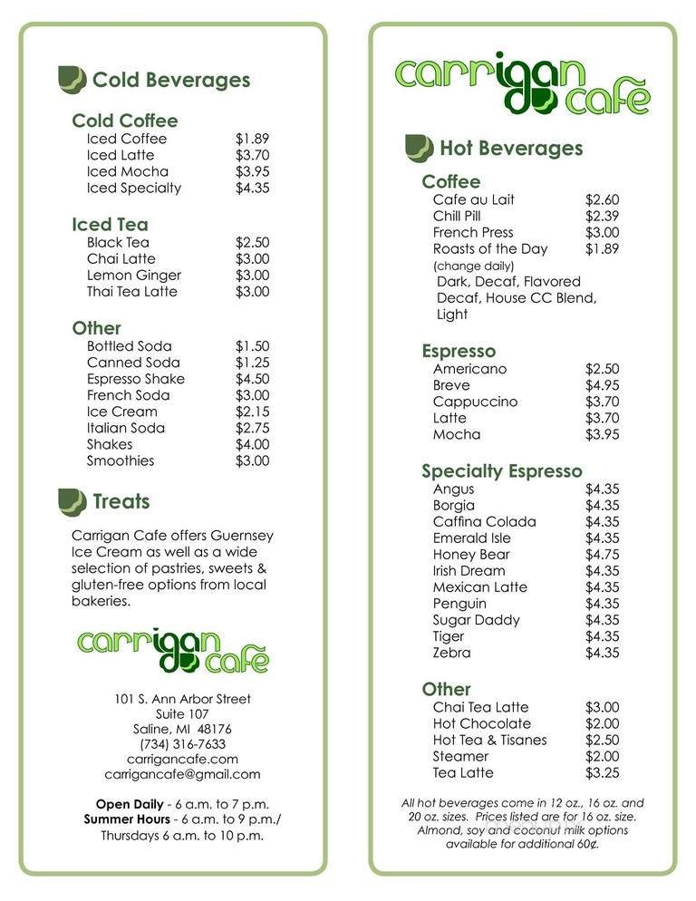 Menu page 1